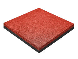 Резиновая плитка M-KORT STANDART, 500x500х45 мм, терракот