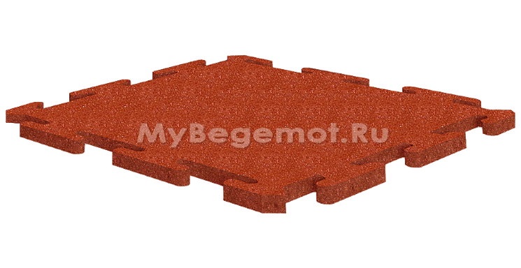 Резиновая плитка на пазлах RUBBLEX PUZZLE 1000х1000х15 мм, терракот