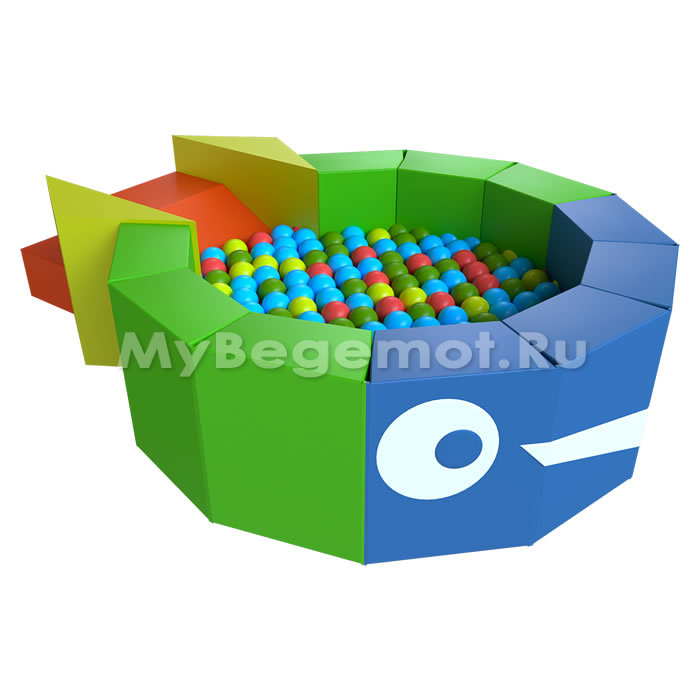 Сухой бассейн  с горкой «Кит», 300 шариков.