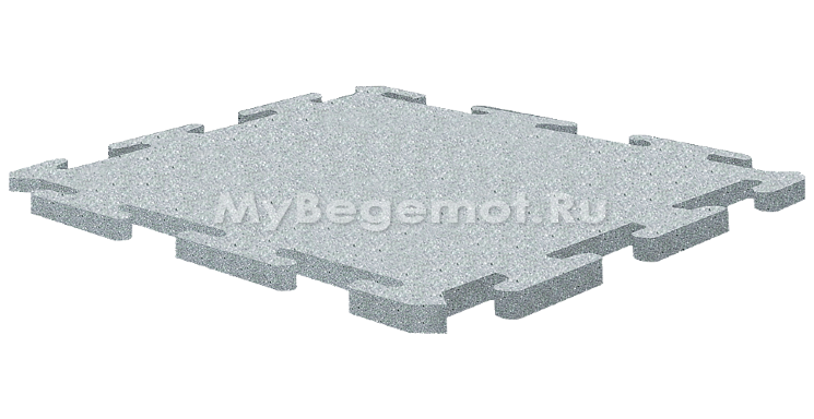 Резиновая плитка на пазлах RUBBLEX PUZZLE 1000х1000х15 мм, серая