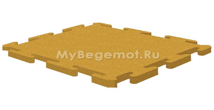 Резиновая плитка на пазлах RUBBLEX PUZZLE 1000х1000х15 мм, песочная