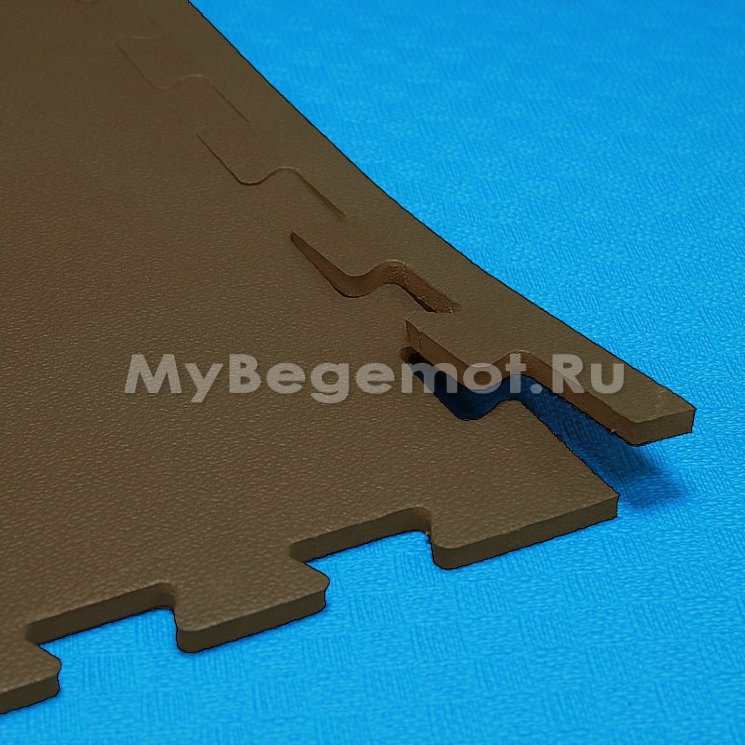 Покрытия для спортзала 50х50x1 см, 55 Shore A, коричневые
