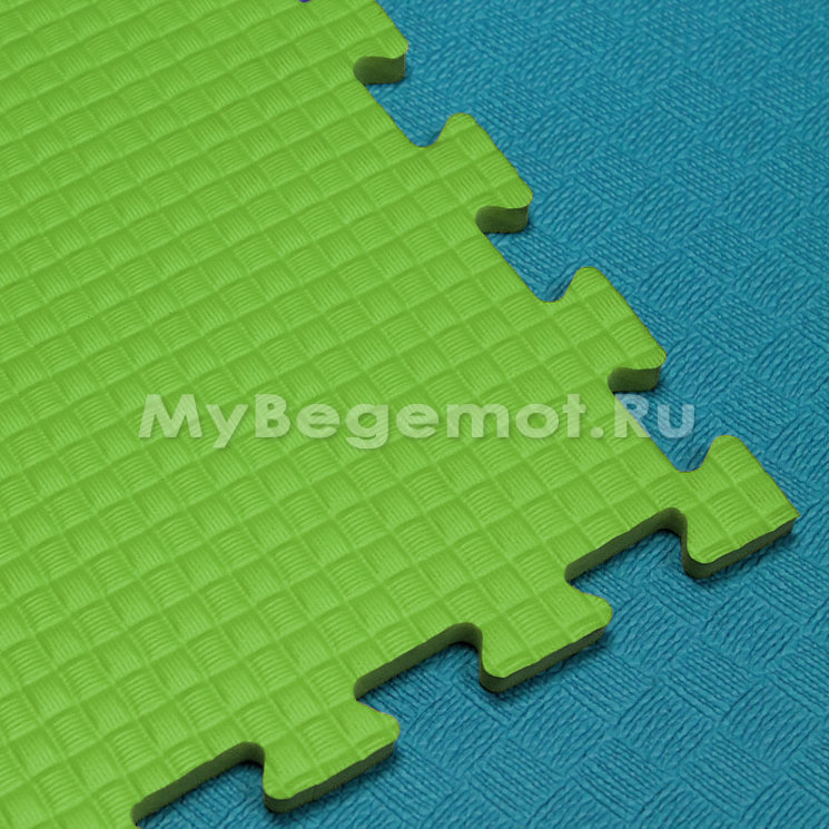 Мягкий пол, коврики-пазлы  (мелкий пазл) 100х100x1 см, салатовые