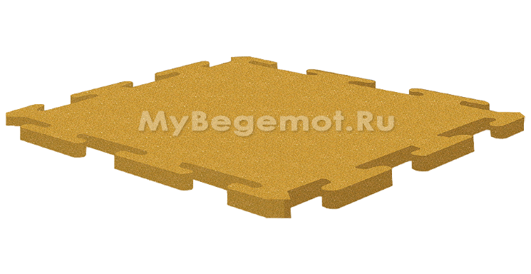 Резиновая плитка на пазлах RUBBLEX PUZZLE 1000х1000х25 мм, песочная