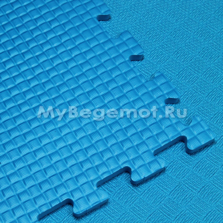 Мягкий пол, коврики-пазлы  (мелкий пазл) 100х100x1 см, синие