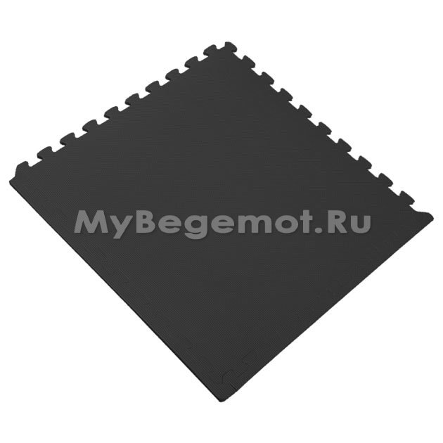 Покрытия для спортзала 100х100x2 см, 70 Shore A, черные