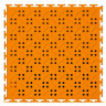 Модульное дренажное напольное ПВХ покрытие CANAL, RAL 2004, оранжевый.