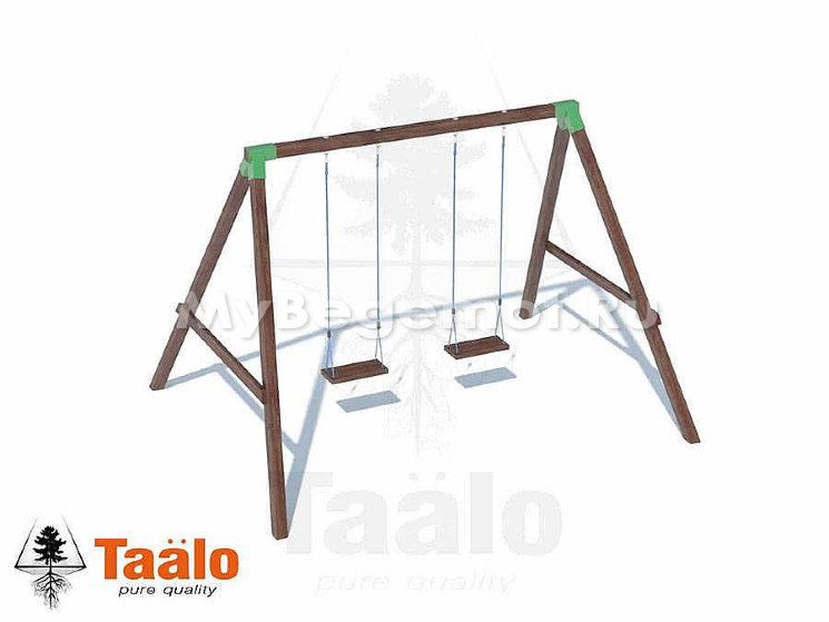 Детские деревянные  качели с сидениями на канатах Taalo
