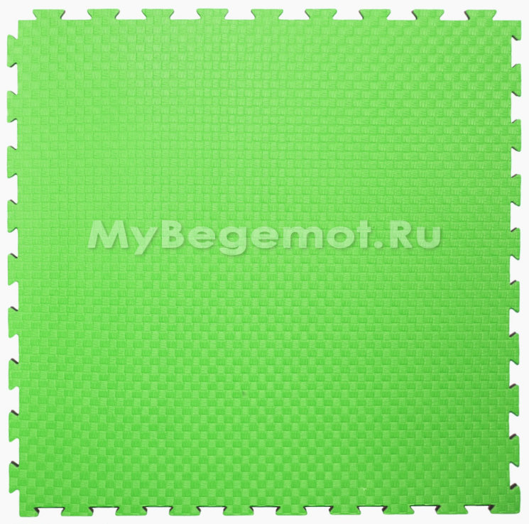 Будо-маты, спортивные маты ЭВА EC 100х100x2.5 см, зелено-салатовые